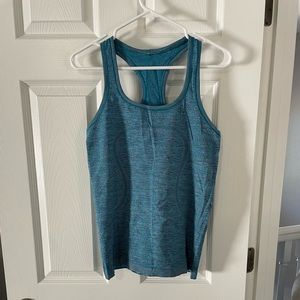 Lululemon swiftly tech racerback tank, heather teal, size 8